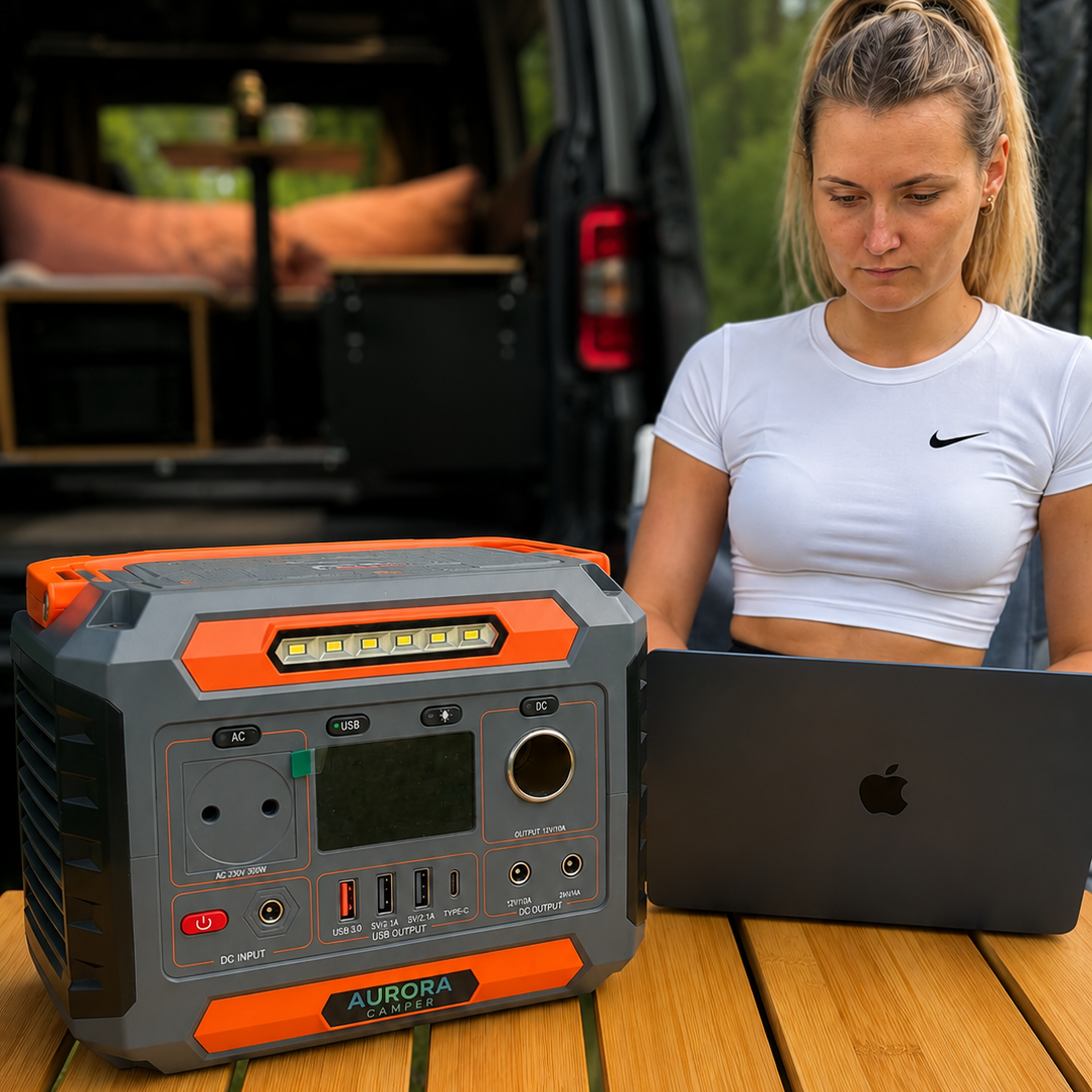 Aurora Portable Power Station 300W | Bærbar Strømforsyning til Campervan