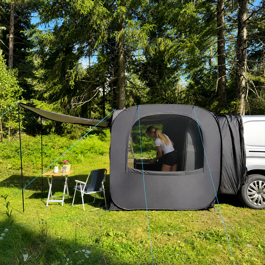 Stort Pop-Up Telt til Bil, SUV & Varebil | Automatisk Telt til Bagasjerom
